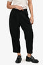 Comme Dees Garcons Black Wool Pleated Detail Baggy Pants Size M