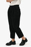 Comme Dees Garcons Black Wool Pleated Detail Baggy Pants Size M