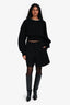 Comme Des Garcons Black Wool Pleated Front Shorts Size S