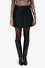 Burberry Brit Black Leather Pleated Mini Skirt Size 4 US