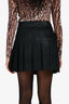 Burberry Brit Black Leather Pleated Mini Skirt Size 4 US
