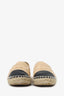 Pre-Loved Chanel™ Beige/Black Leather 'CC' Espadrilles size 38