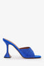 Amina Muaddi Blue Rhinestone 'Lupita' Heels