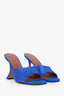 Amina Muaddi Blue Rhinestone 'Lupita' Heels