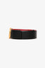 Valentino Black/Red Calfskin Reversible V logo Signature Belt Size 80/32