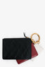 Givenchy Black/Burgundy/White Leather Multi Pouch