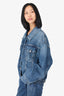 Agolde Blue Oversized Denim Jacket Size L