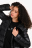 Moncler Black Midi Hooded Down Jacket Size 1