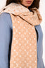 Louis Vuitton Beige Cashmere Monogram Heart Scarf