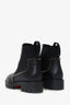 Christian Louboutin Black Leather Out Lina Spike Ankle Boots Size 40