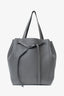 Celine Grey Leather Medium Tassel Phantom Cabas Tote
