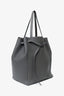 Celine Grey Leather Medium Tassel Phantom Cabas Tote