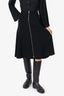 Judith & Charles Black Midi Skirt With Zipper Size 8