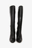 Prada Vintage Black Leather High Boots Size 37.5