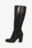 Prada Vintage Black Leather High Boots Size 37.5