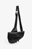 Christian Dior 2020 Black Oblique Leather Saddle Bag