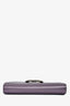 Salvatore Ferragamo Purple Satin Clutch with Chain