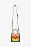 Casablanca Orange/Green Gradient Croc Embossed 'Jeanne' Mini Bag
