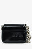 Kara Black Leather Card Holder on Chunky Chain
