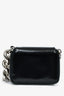 Kara Black Leather Card Holder on Chunky Chain