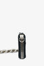 Kara Black Leather Card Holder on Chunky Chain