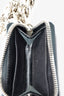 Kara Black Leather Card Holder on Chunky Chain