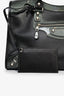 Balenciaga Black Leather '12 Nickel City' Bag with Strap