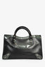 Balenciaga Black Leather '12 Nickel City' Bag with Strap