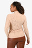 Burberry Nude Nylon Embellished Thumb Hole Mockneck Top Estimate Size M