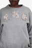 Alexander McQueen Grey Embellished Sweatshirt Size 42