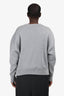 Alexander McQueen Grey Embellished Sweatshirt Size 42
