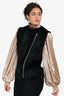 Love Token Black Rabbit Fur Vest Size M