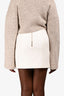 Balmain Cream Gold Buttoned Mini Skirt Size 40