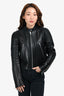 Givenchy Black Leather Moto Jacket Size 40