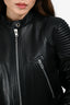Givenchy Black Leather Moto Jacket Size 40