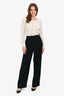Victoria Beckham Black Wide Leg Trousers Size 2