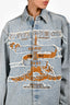 Y/Project Blue Denim Button Up 'Paris Best' Patch Shirt Size XXS