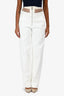 Dion Lee White Cotton Fishnet Tailored Pants Size XXS