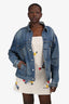Balenciaga Blue Denim Distressed Jacket Size 48