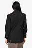 Equipment Black Double Breasted Shoulder Padded Blazer Jacket Size 0