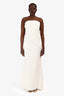 Safiyaa White Strapless Twist Gown Size 8