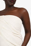 Safiyaa White Strapless Twist Gown Size 8