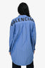 Balenciaga Blue Cotton Pinstripe Shirt Size 36