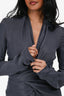 Rick Owens 2021 Grey Long Sleeve Wrap Dress Size 4