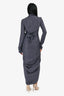 Rick Owens 2021 Grey Long Sleeve Wrap Dress Size 4