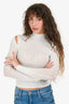 Dion Lee White Knit Cut-Out Top Size 0