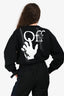 Off-White Black Cotton Logo Sweatshirt Size XXS