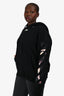 Off-White Black Cotton Graphic Hoodie Size L