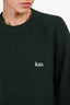 Kith Green Wool/Cotton Blend Logo Crewneck Sweater Size M