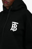 Burberry 2018 Black Long Sleeve 'TB' Logo Hoodie Size L